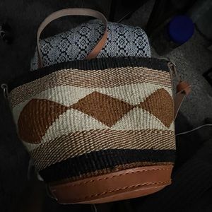 Leather and weave Indian hand made bag